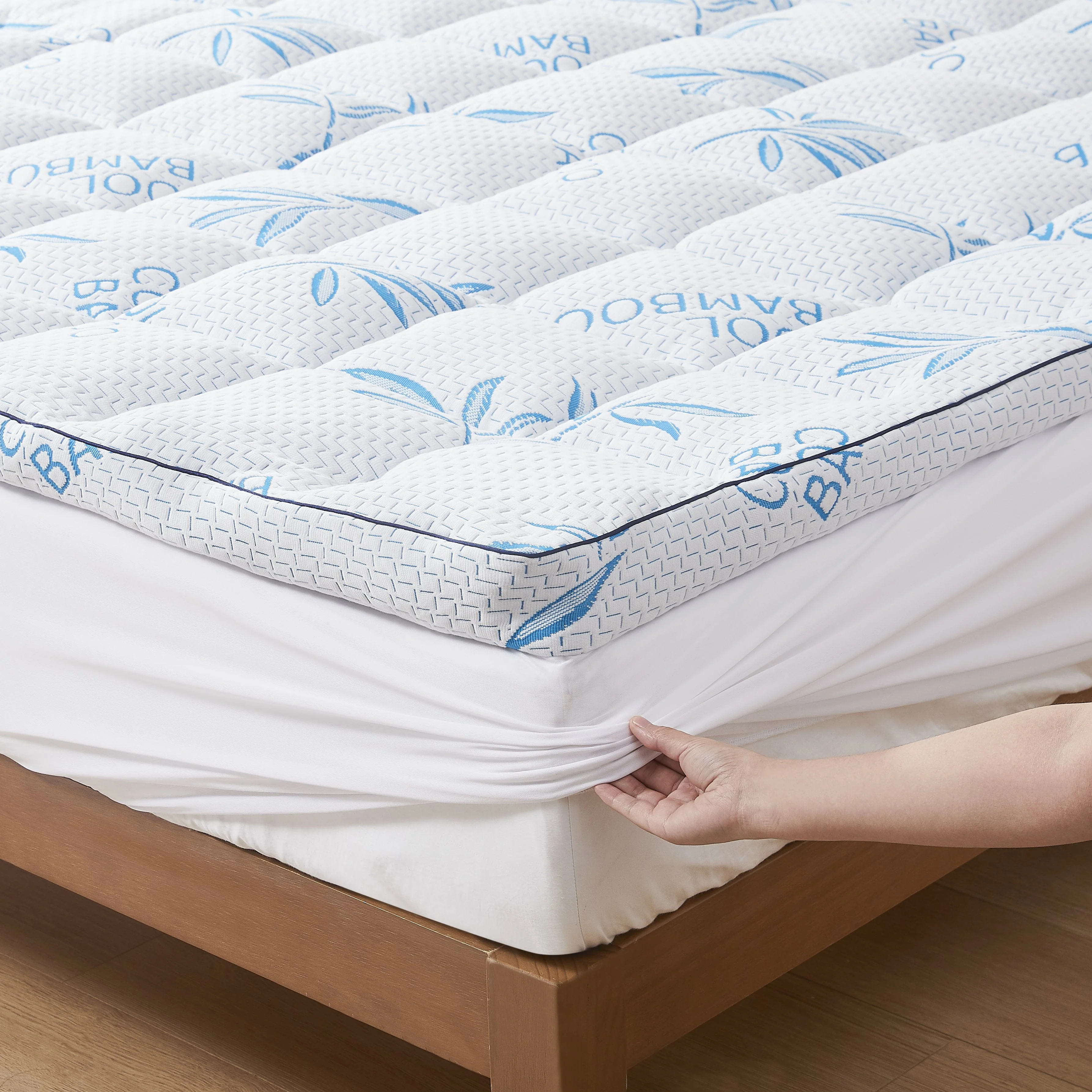 Bamboo Mattress Topper - Cool Bamboo Best Quality Quilted Comfort - Image 5