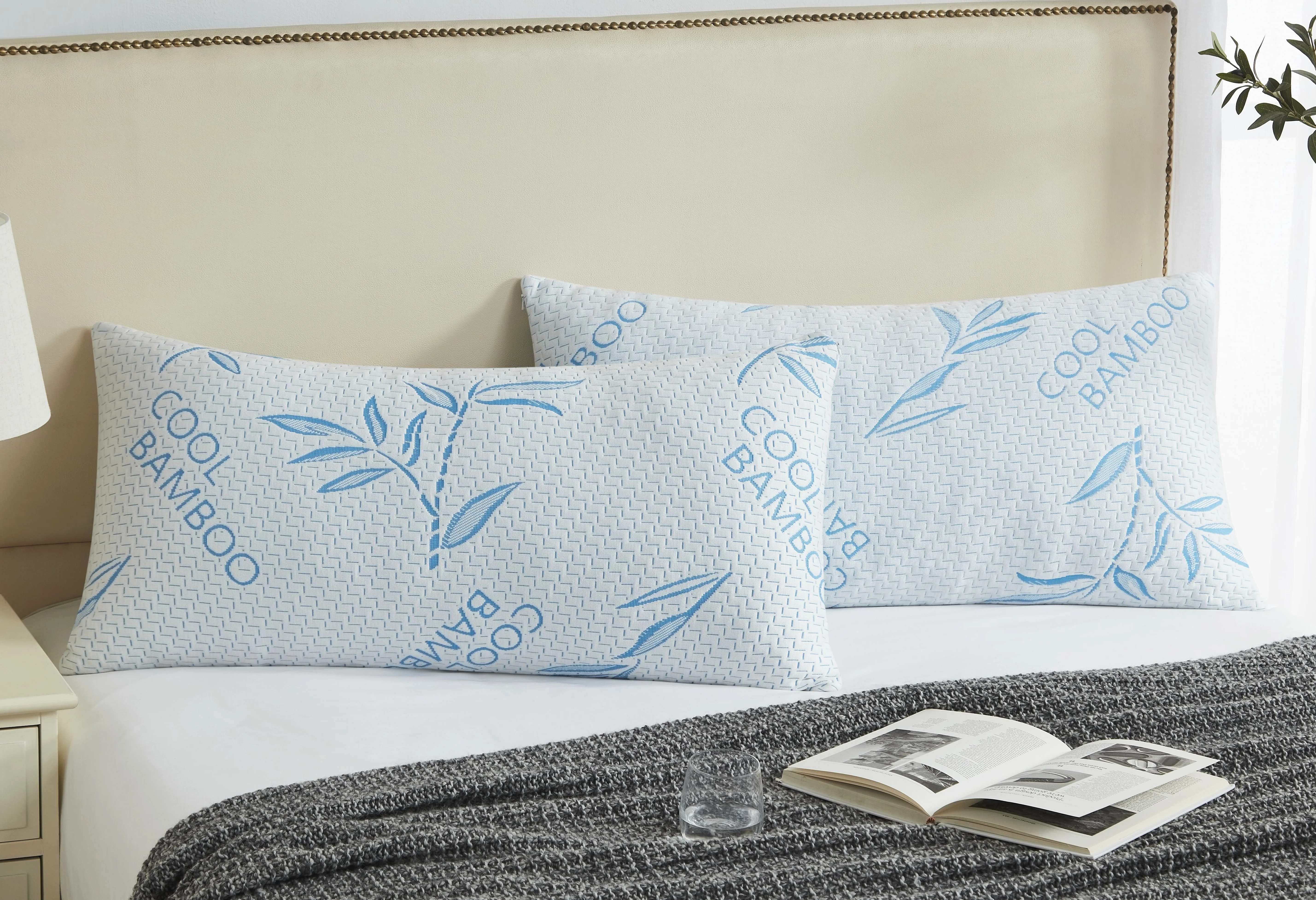 Bamboo Pillow For Bed - Cool Bamboo Sleeping Pillow - Image 4