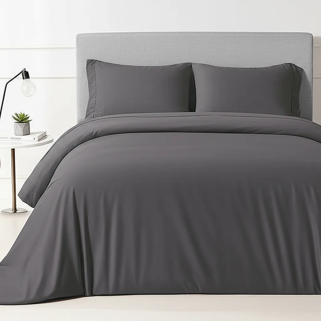 Gray Bamboo Bed Sheets - Cooling Comfort For Modern Bedrooms - Image 6