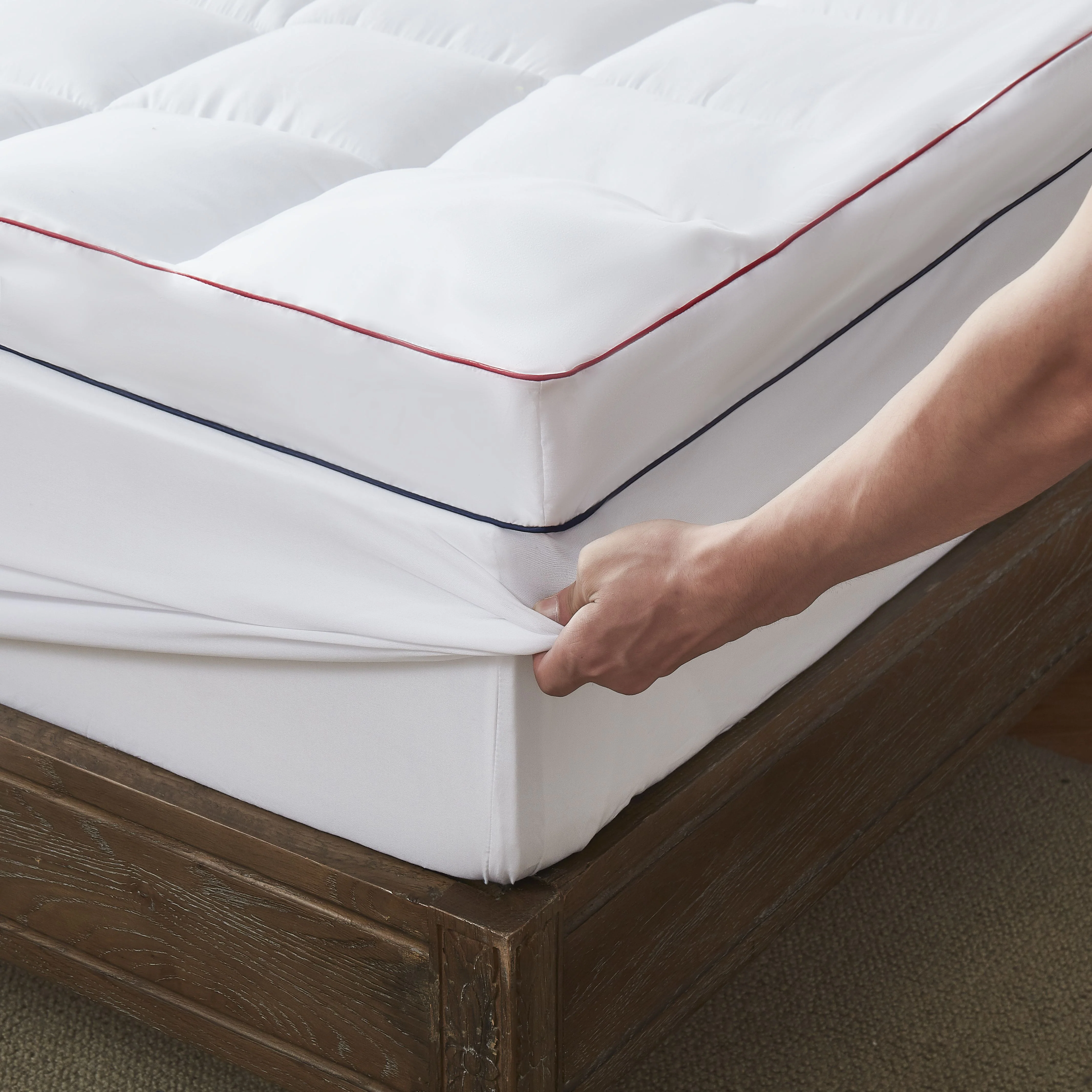 Microfiber Mattress Topper - Soft and Durable Mattress Pad by Cool Bamboo - Image 4